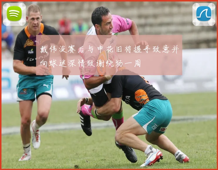 戴伟浚赛后与申花旧将握手致意并向球迷深情致谢绕场一周